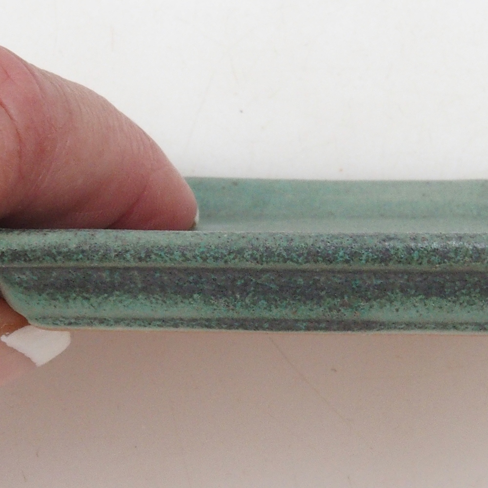 Ceramic saucer H01 - 11.5 x 8 x 0.5 cm- green