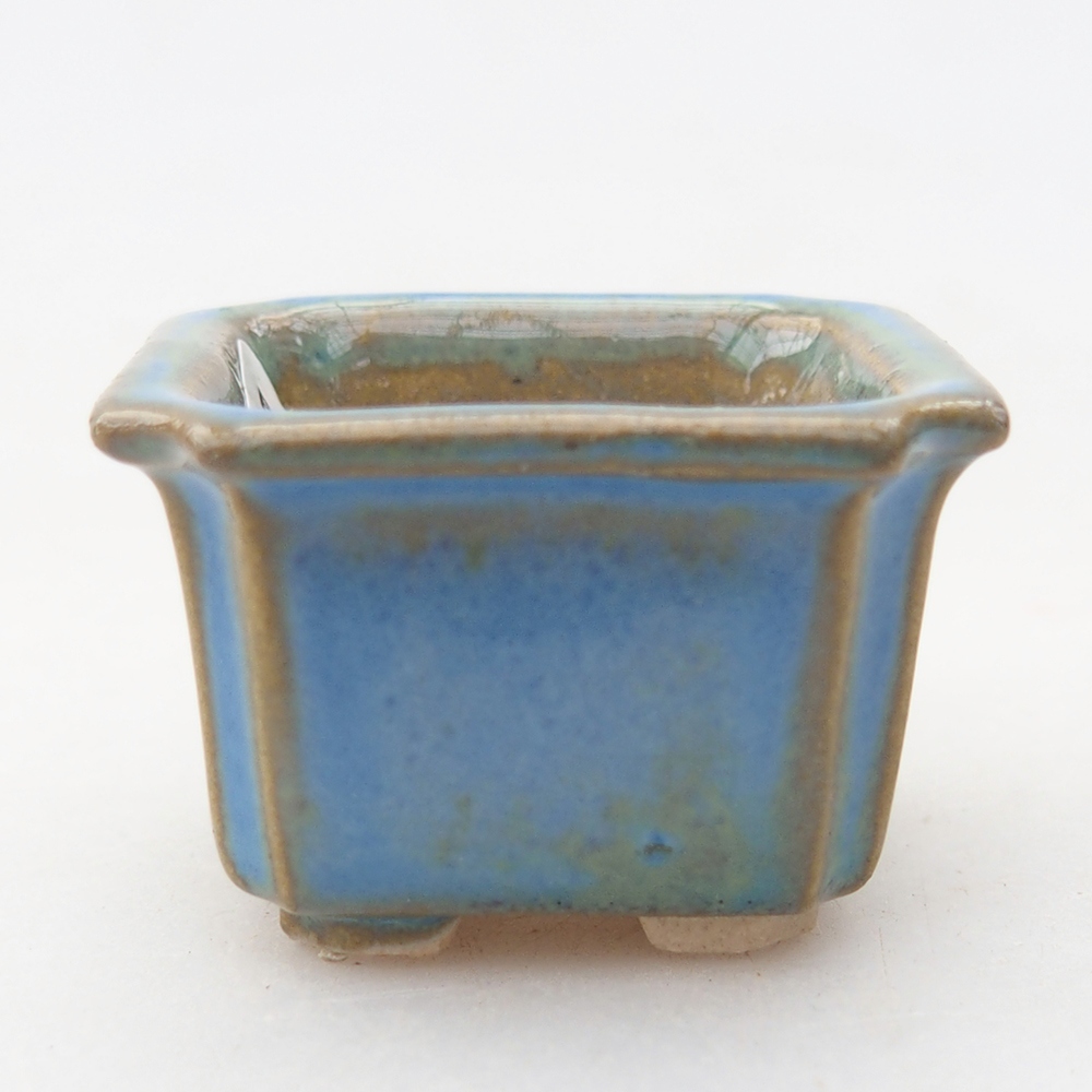 Mini bonsai bowl 3,5 x 3,5 x 2,5 cm, colour blue