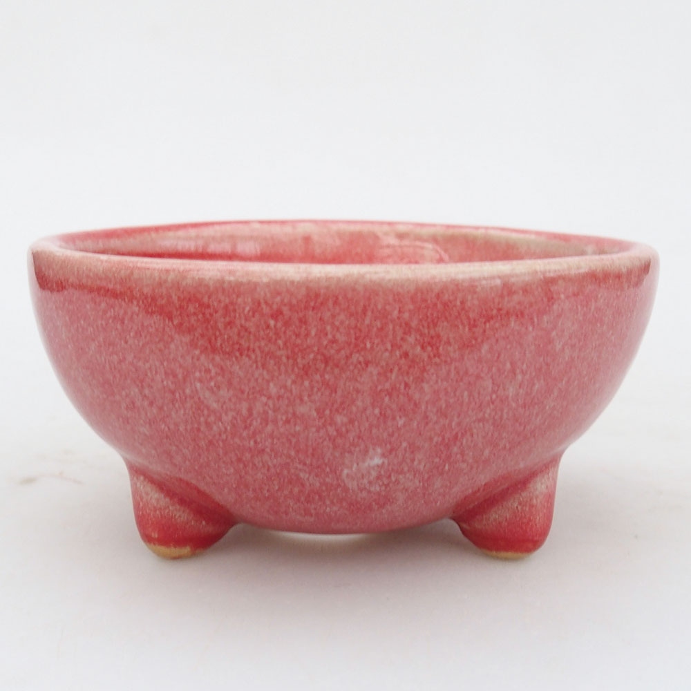 Ceramic bonsai bowl 9,5 x 9,5 x 5 cm, pink