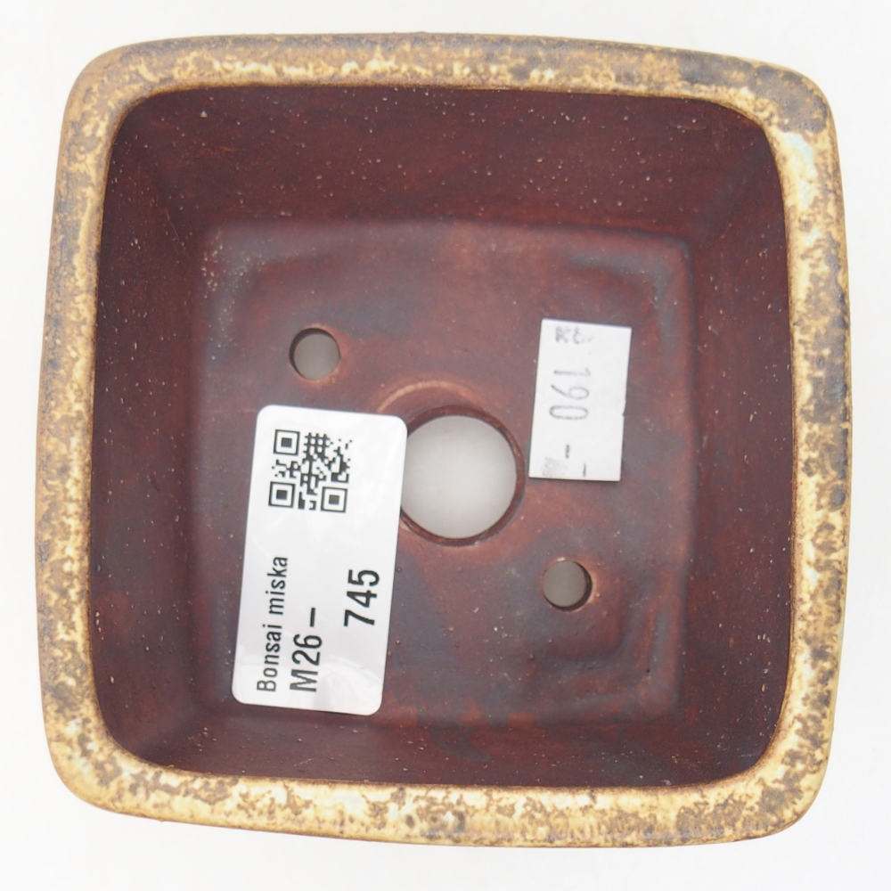 Ceramic bonsai bowl 8,5 x 8,5 x 5,5 cm, green