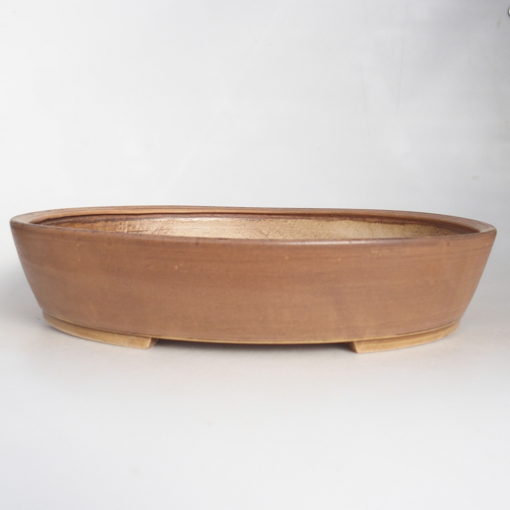 Ceramic bonsai bowl 31,5 x 27,5 x 6,5 cm, pink