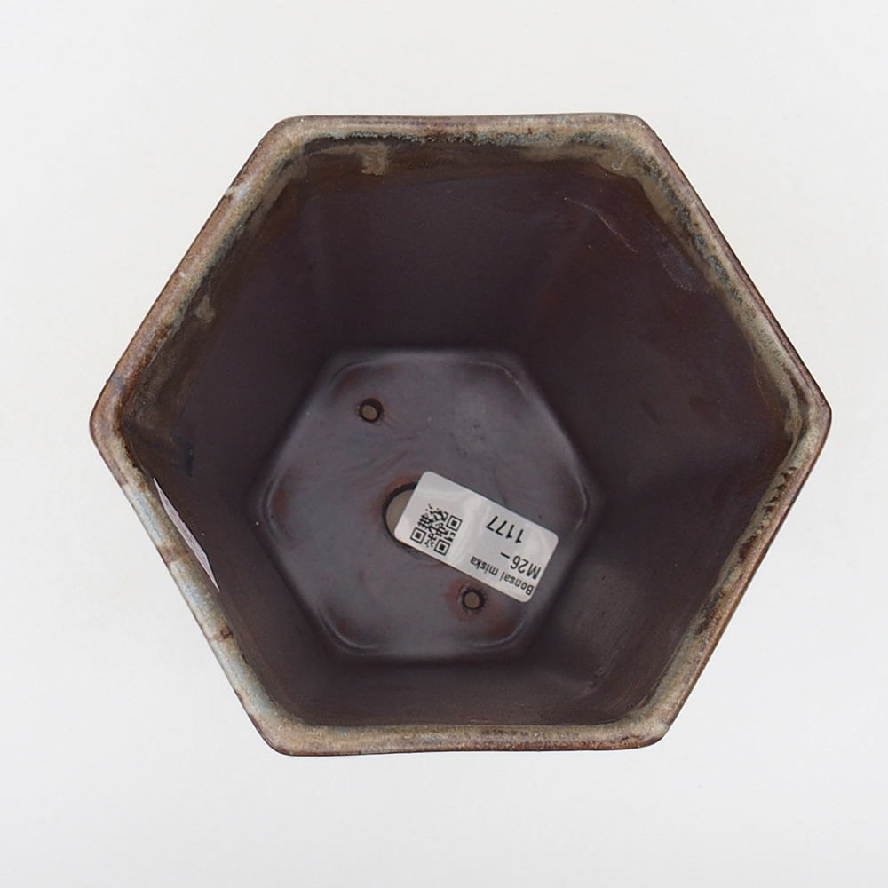 Ceramic bonsai bowl 13 x 11,5 x 17 cm, grey