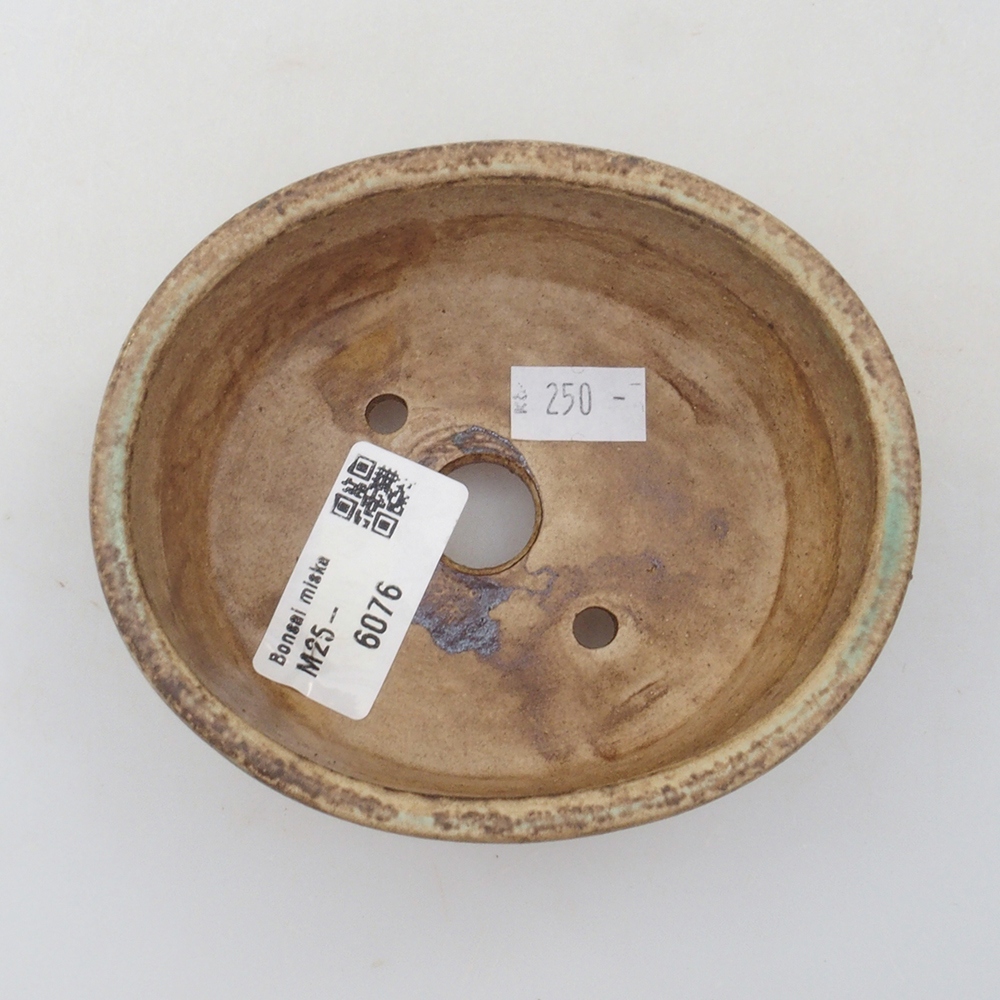 Ceramic bonsai bowl 10,5 x 9 x 4 cm, color brown