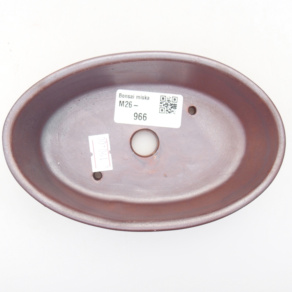 Ceramic bonsai bowl 15 x 9,5 x 4 cm, metal colour