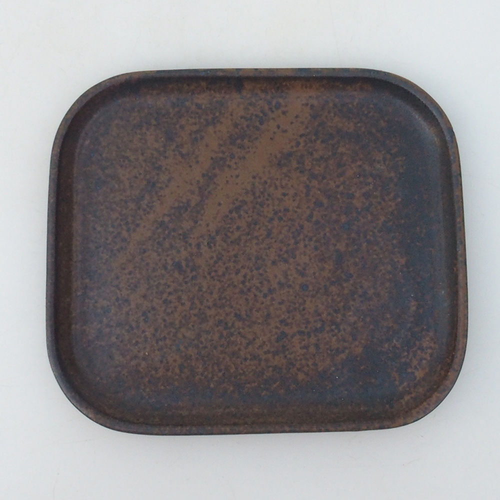 Bonsai pot + saucer H38 - 12x10x5.5 cm. - brown