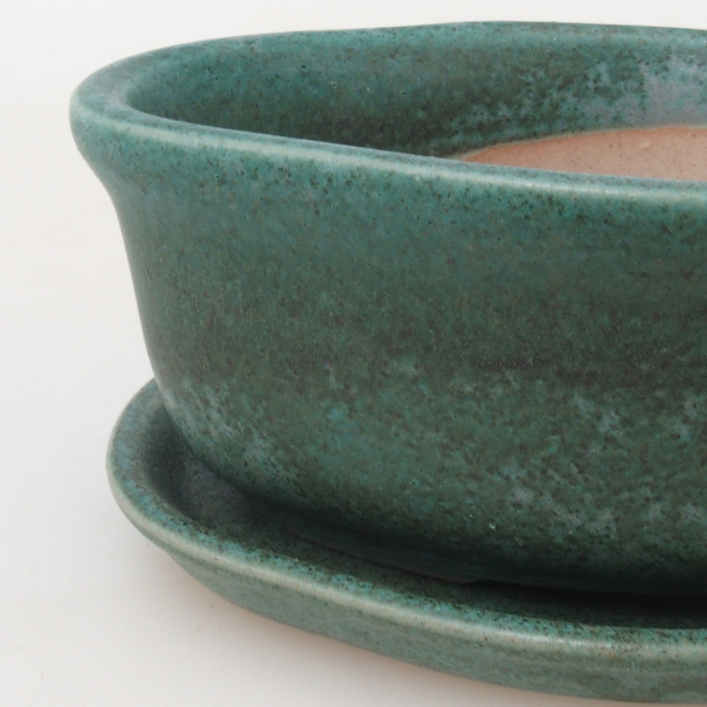 Bonsai bowl + saucer H01 - 12x9x5 cm