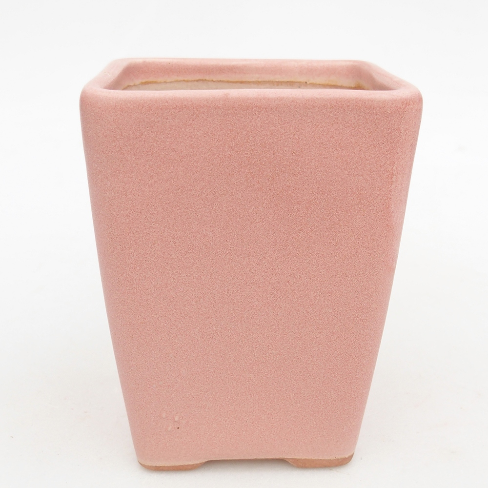 Ceramic bonsai bowl 8,5 x 8,5 x 11,5 cm, pink