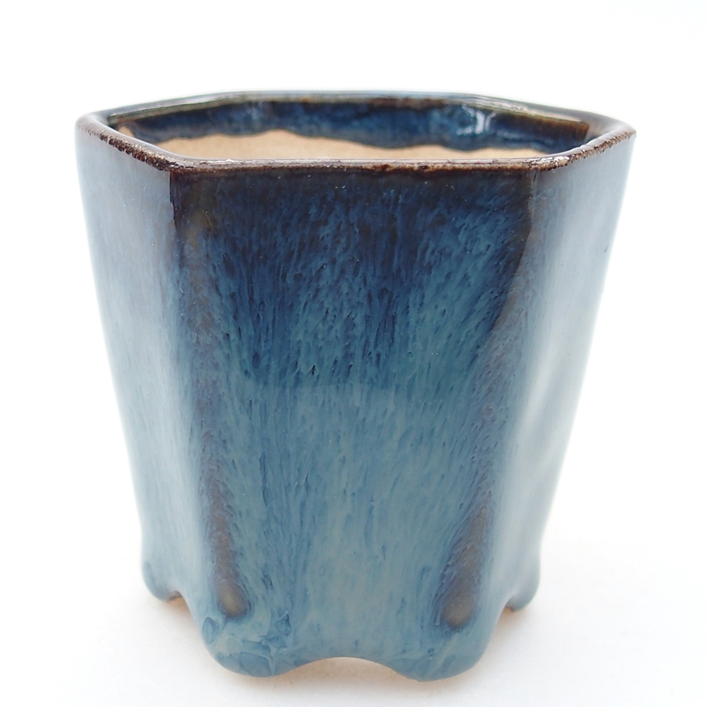 Mini bonsai bowl 5,5 x 5 x 5 cm, colour blue