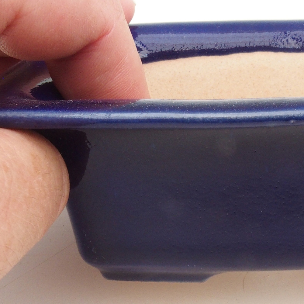 Bonsai bowl H11 - 11.5 x 10 x 4 cm. - blue