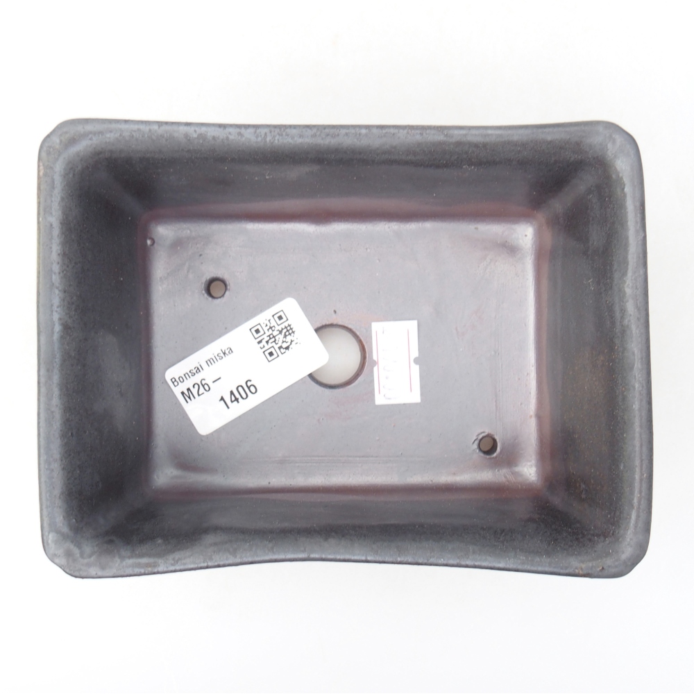 Ceramic bonsai bowl 13,5 x 10 x 5,5 cm, brown