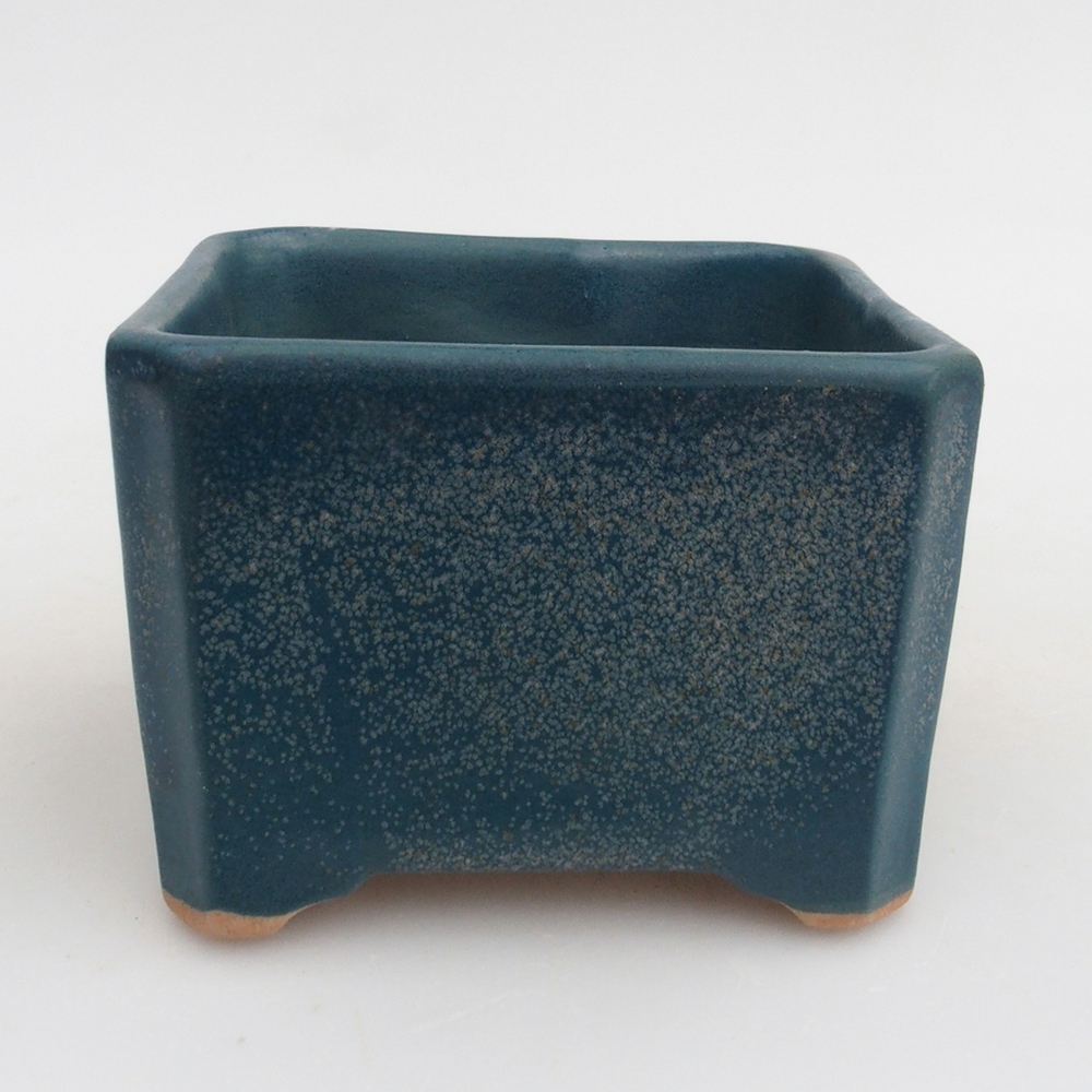 Ceramic bonsai bowl 9,5 x 9,5 x 7 cm, color blue