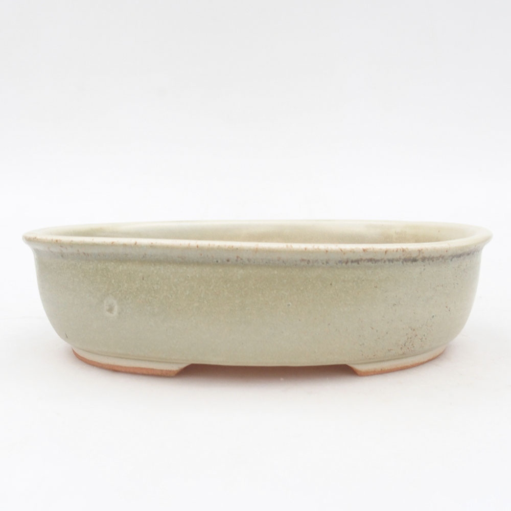 Ceramic bonsai bowl 19 x 14 x 5 cm, green