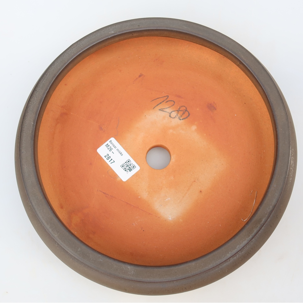 Ceramic Bowl  23 x 23 x 7 cm, brown