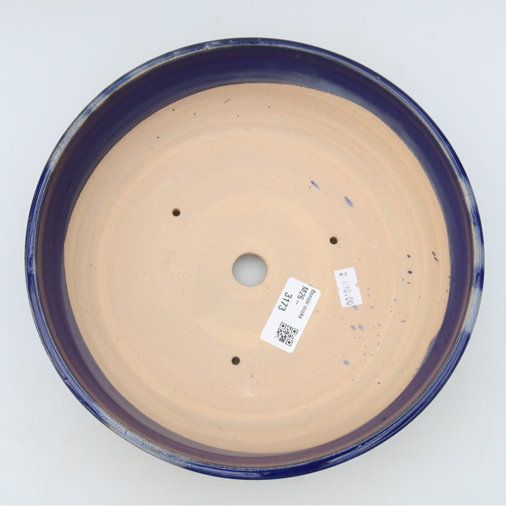 Ceramic bonsai bowl 23 x 23 x 6 cm, colour blue