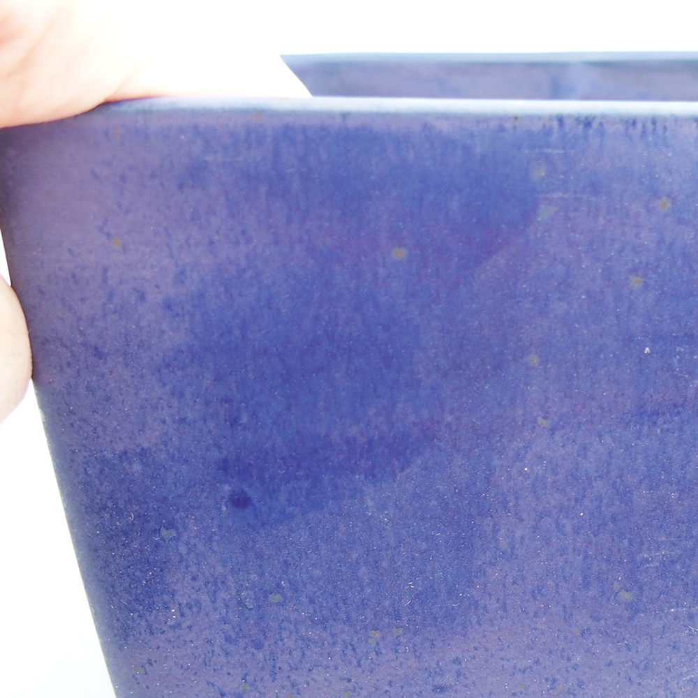 Ceramic bonsai bowl 15 x 15 x 10,5 cm, colour blue