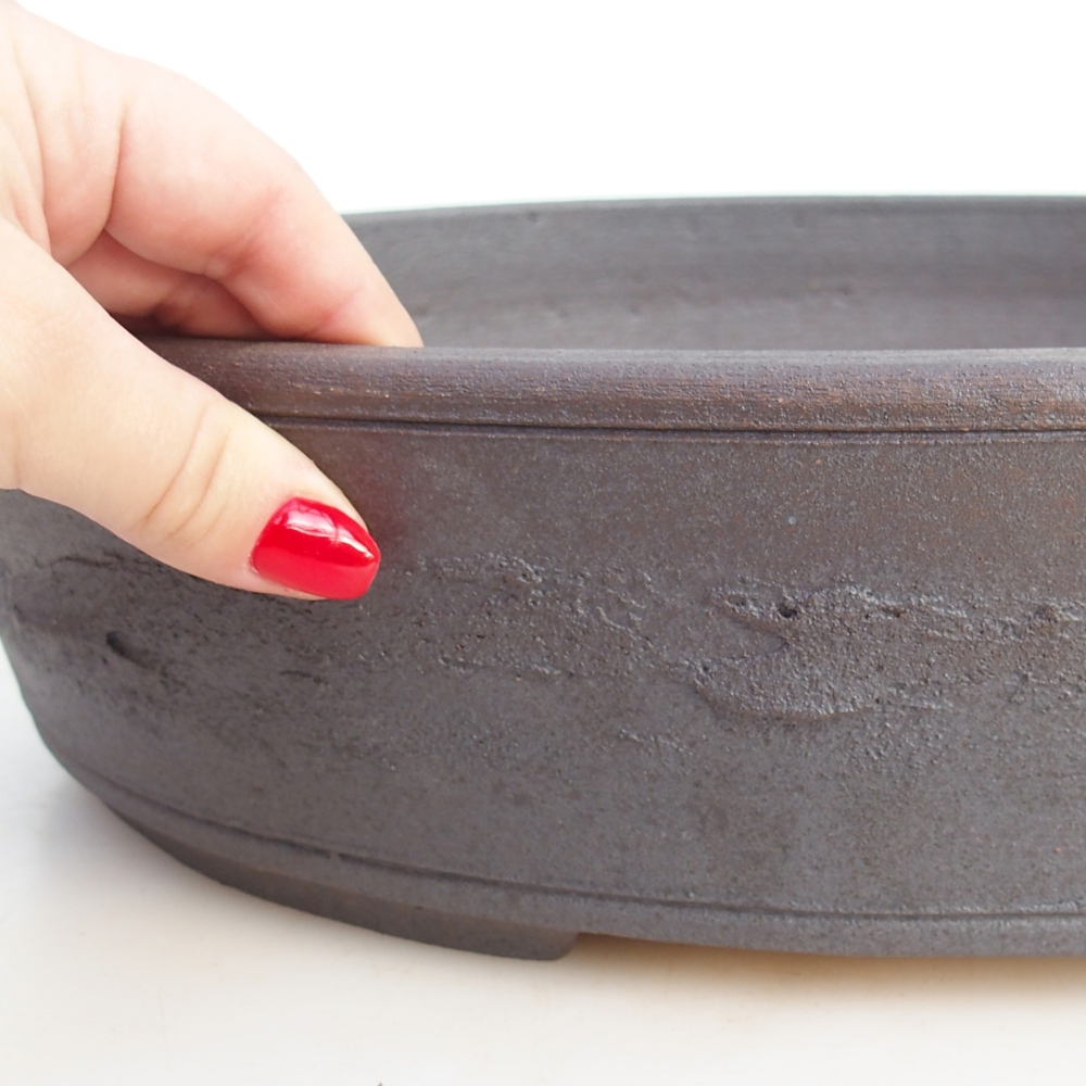 Bonsai bowl 38,5 x 30,5 x 9 cm , colour brown