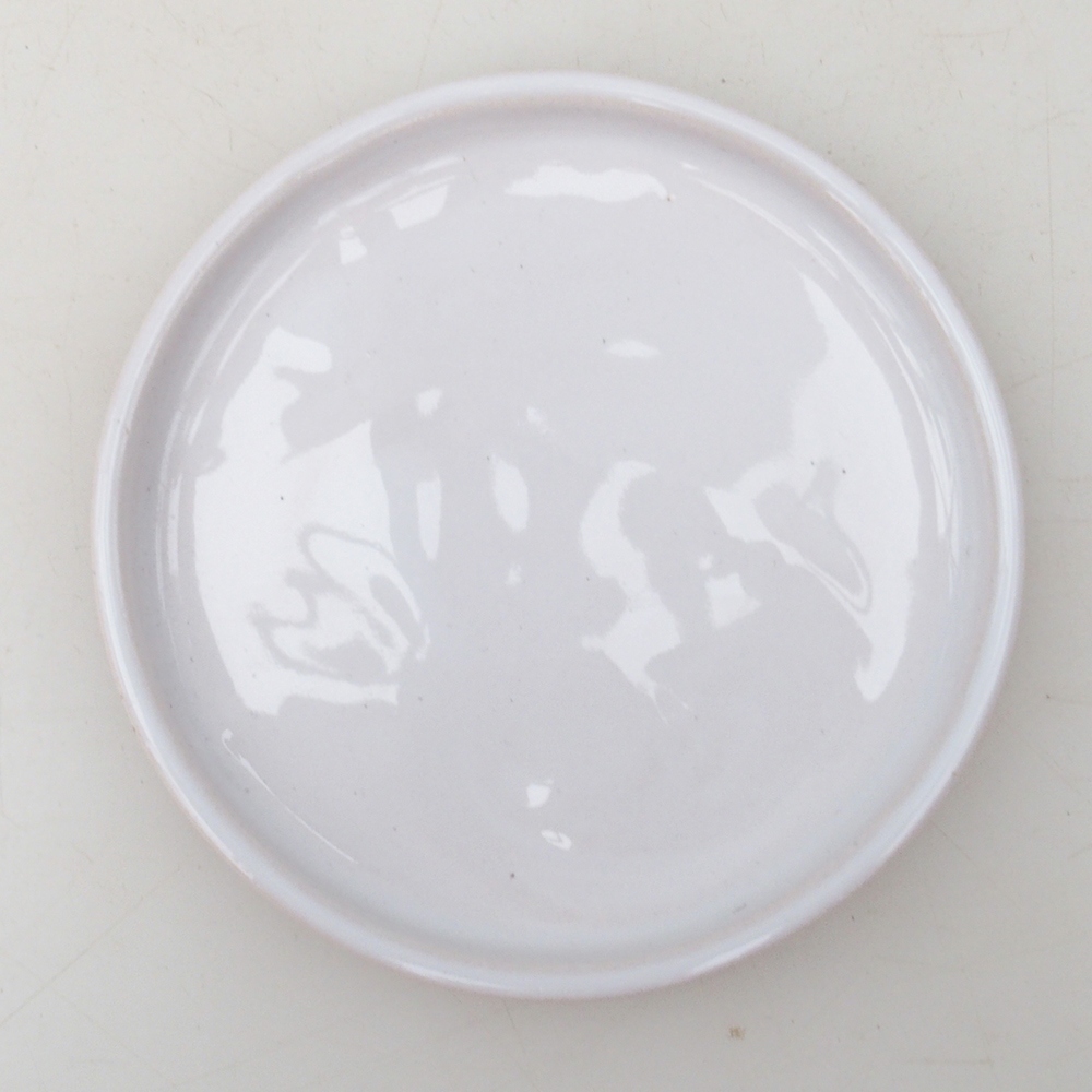 Bonsai bowl round D6-S - 10 x 10 x 1 cm - white