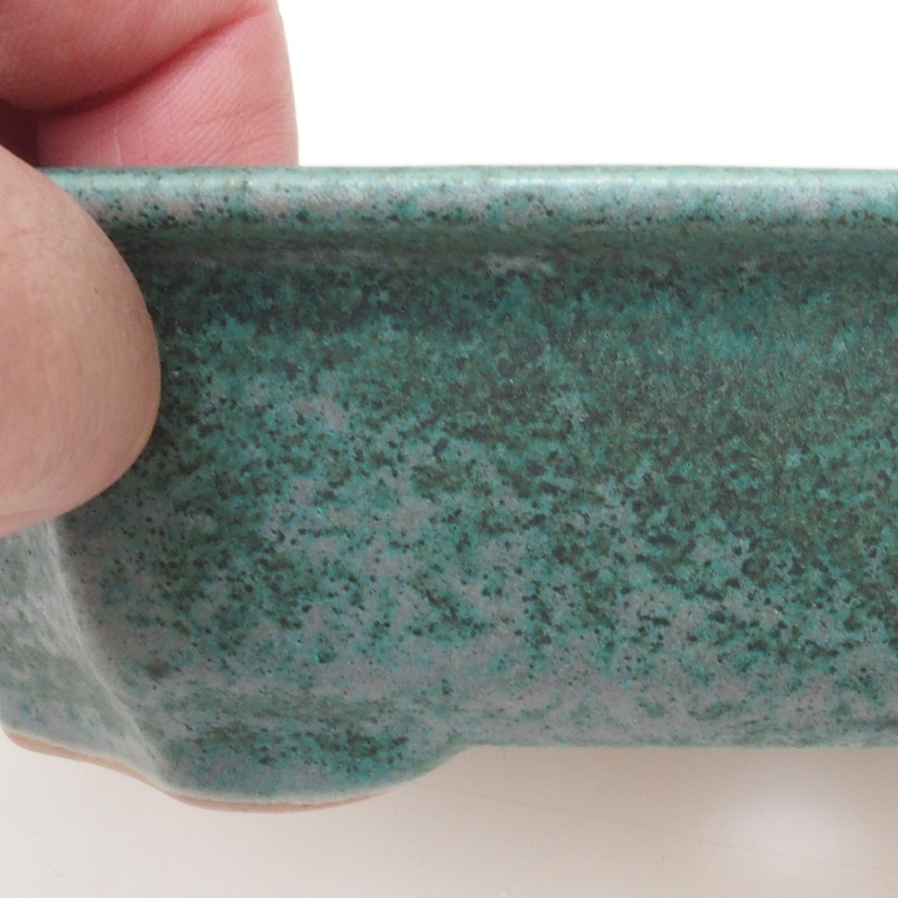 Bonsai bowl H17 - 15 x 10 x 4 cm. - green