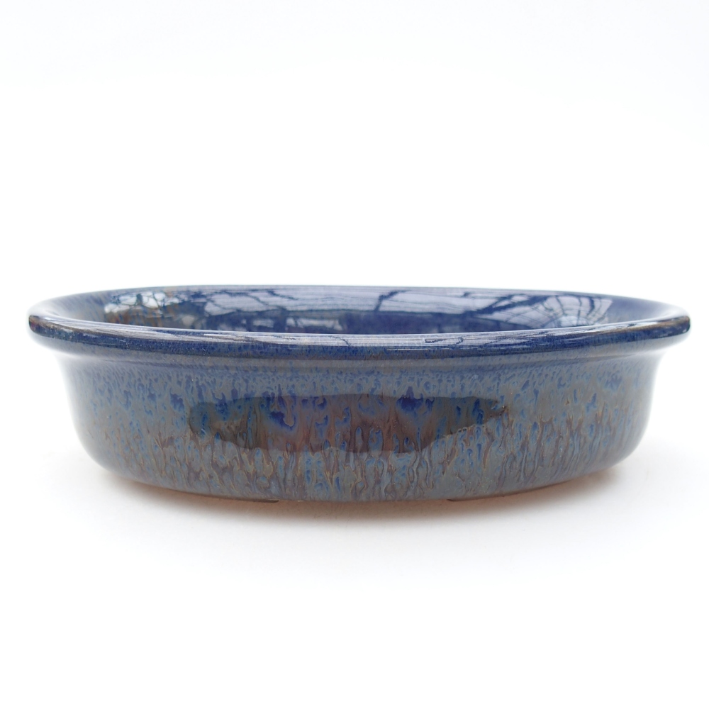 Ceramic bonsai bowl  15 x 11 x 4 cm, color blue