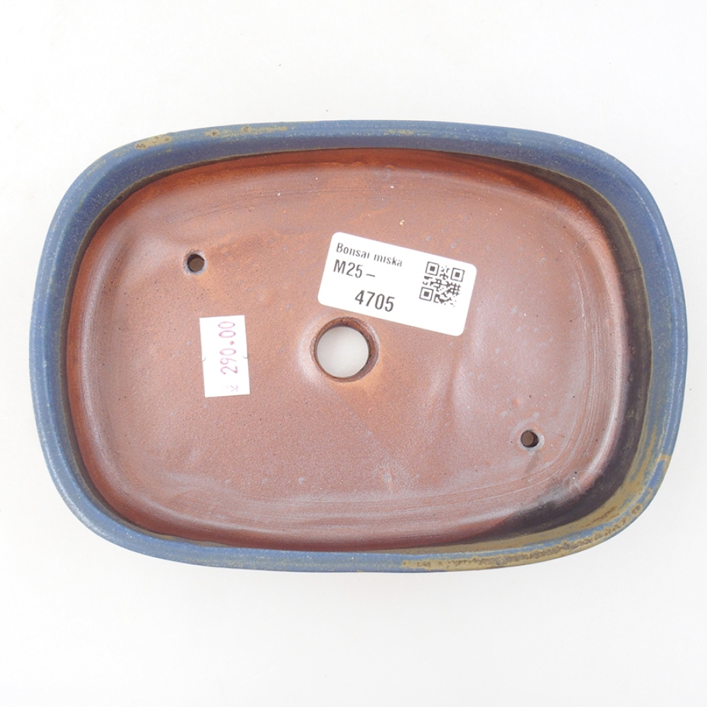 Ceramic bonsai bowl 16 x 11 x 3,5 cm, color blue