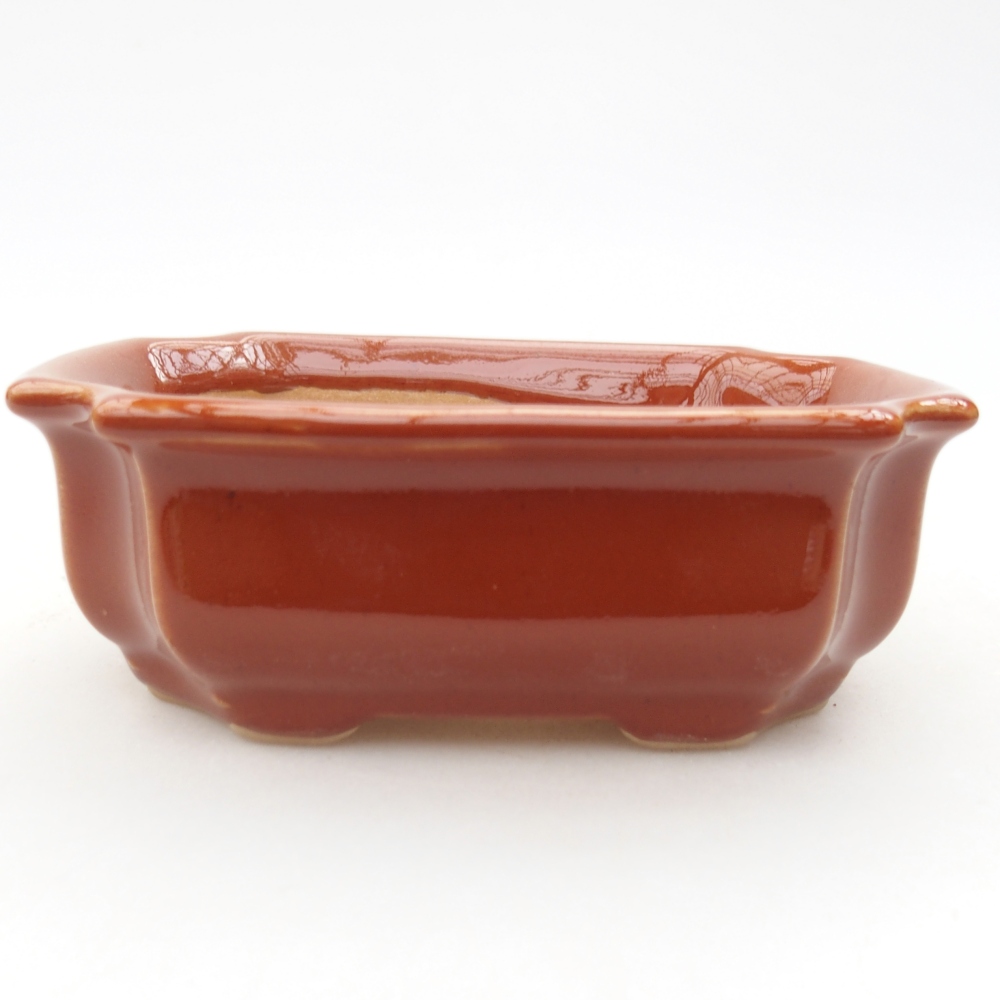 Ceramic bonsai bowl 11,5 x 8,5 x 4 cm, brown