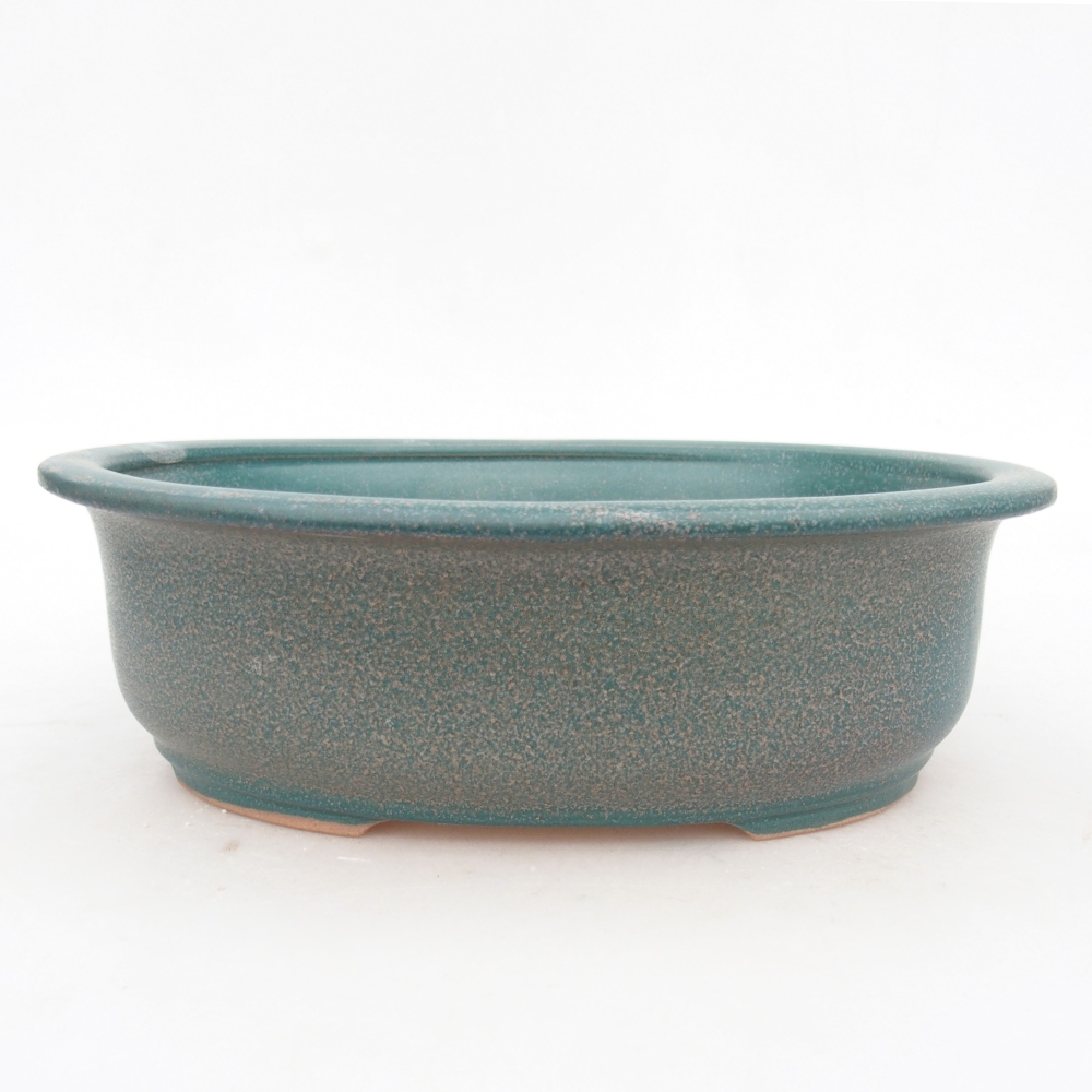 Ceramic bonsai bowl 23 x 19 x 7 cm, colour blue
