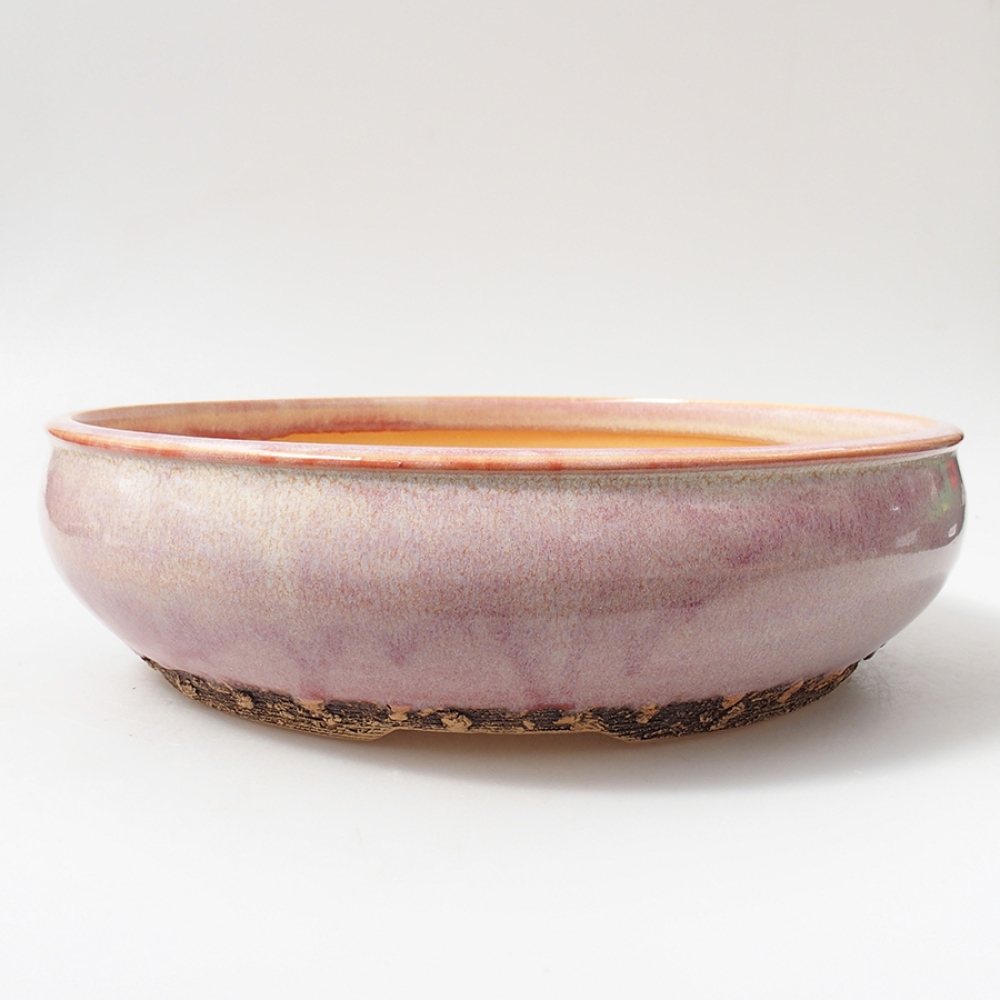 Ceramic bonsai bowl 27 x 27 x 7 cm, color pink