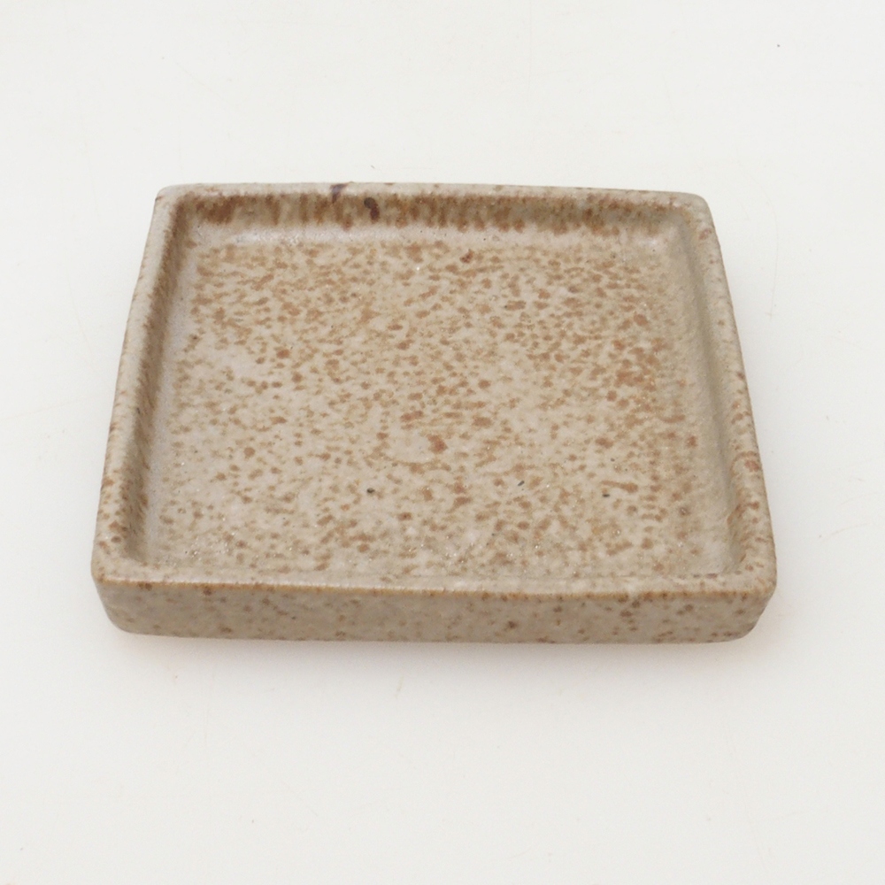 Bonsai bowl square S - 8 x 8 x 1 cm - beige