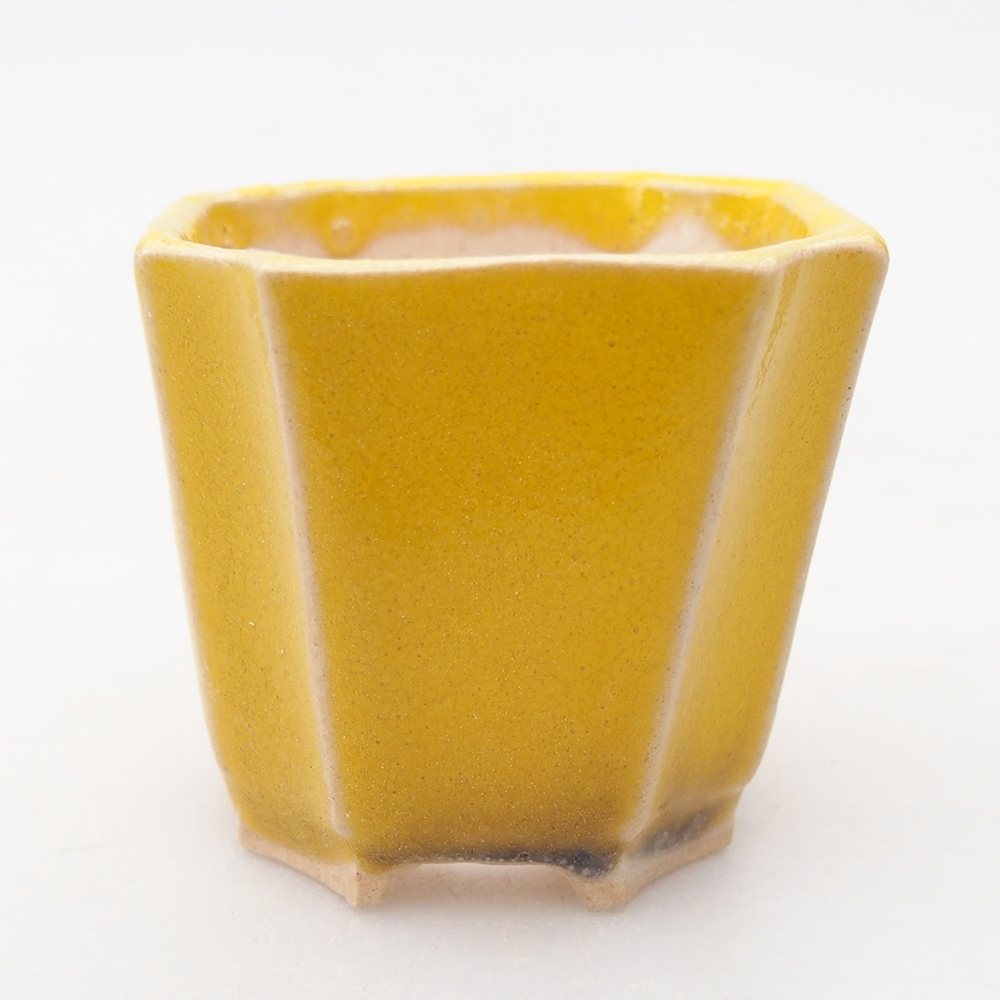 Mini bonsai bowl 4,5 x 4,5 x 4 cm, yellow