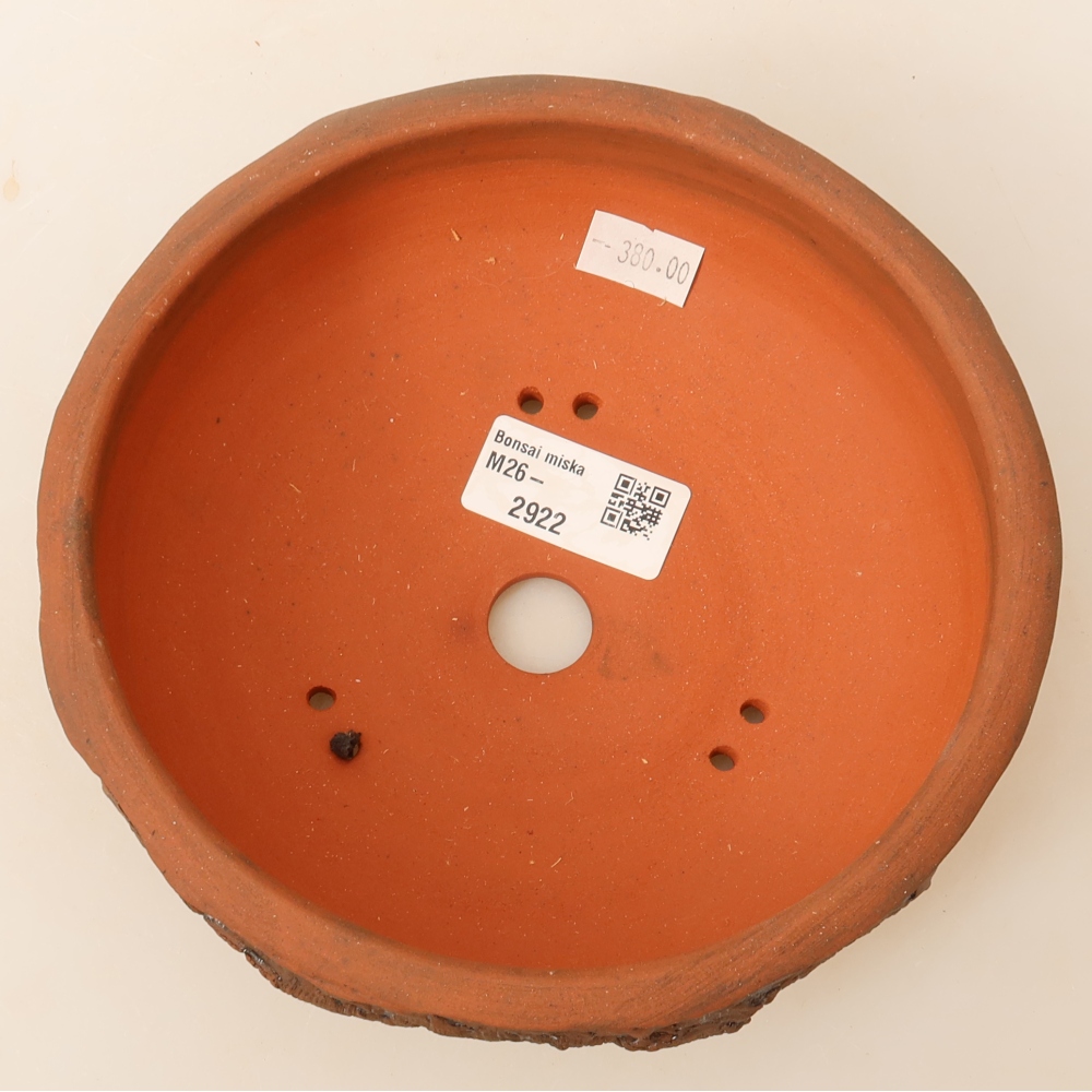 Ceramic bonsai pot, 17 x 17 x 6 cm, brown