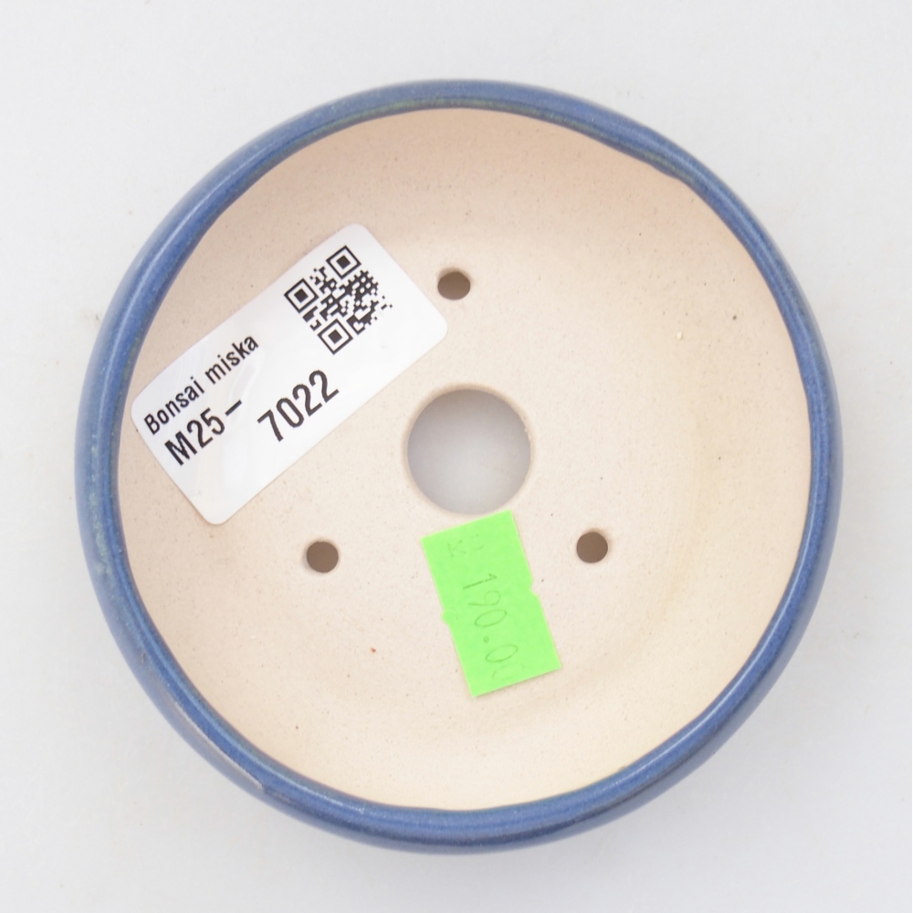 Ceramic bonsai bowl 9 x 9 x 2,5 cm, colour blue