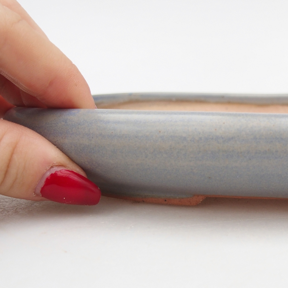 Ceramic bonsai bowl 22 x 17 x 3 cm, colour blue