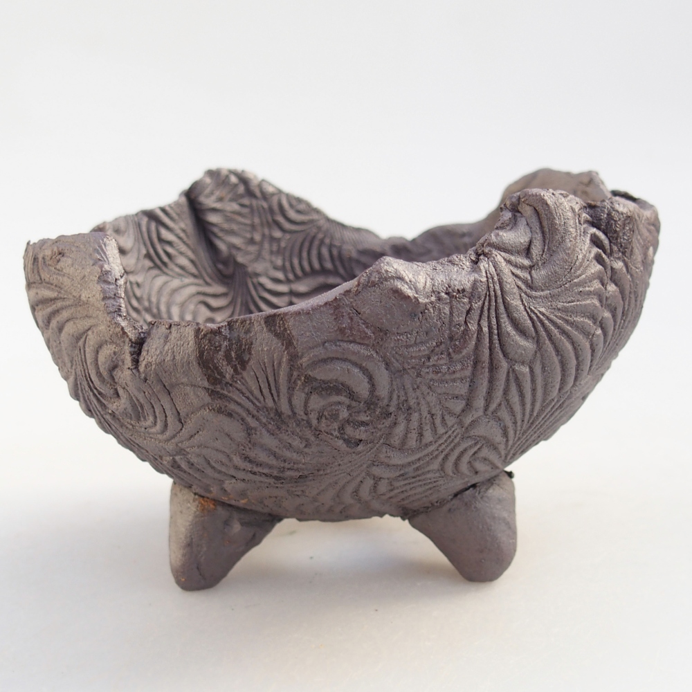 Ceramic Shell 10 x 9 x 7 cm , metallic colour