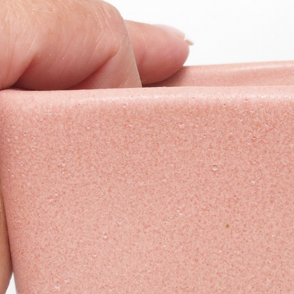 Ceramic bonsai bowl 8,5 x 8,5 x 11 cm, color pink