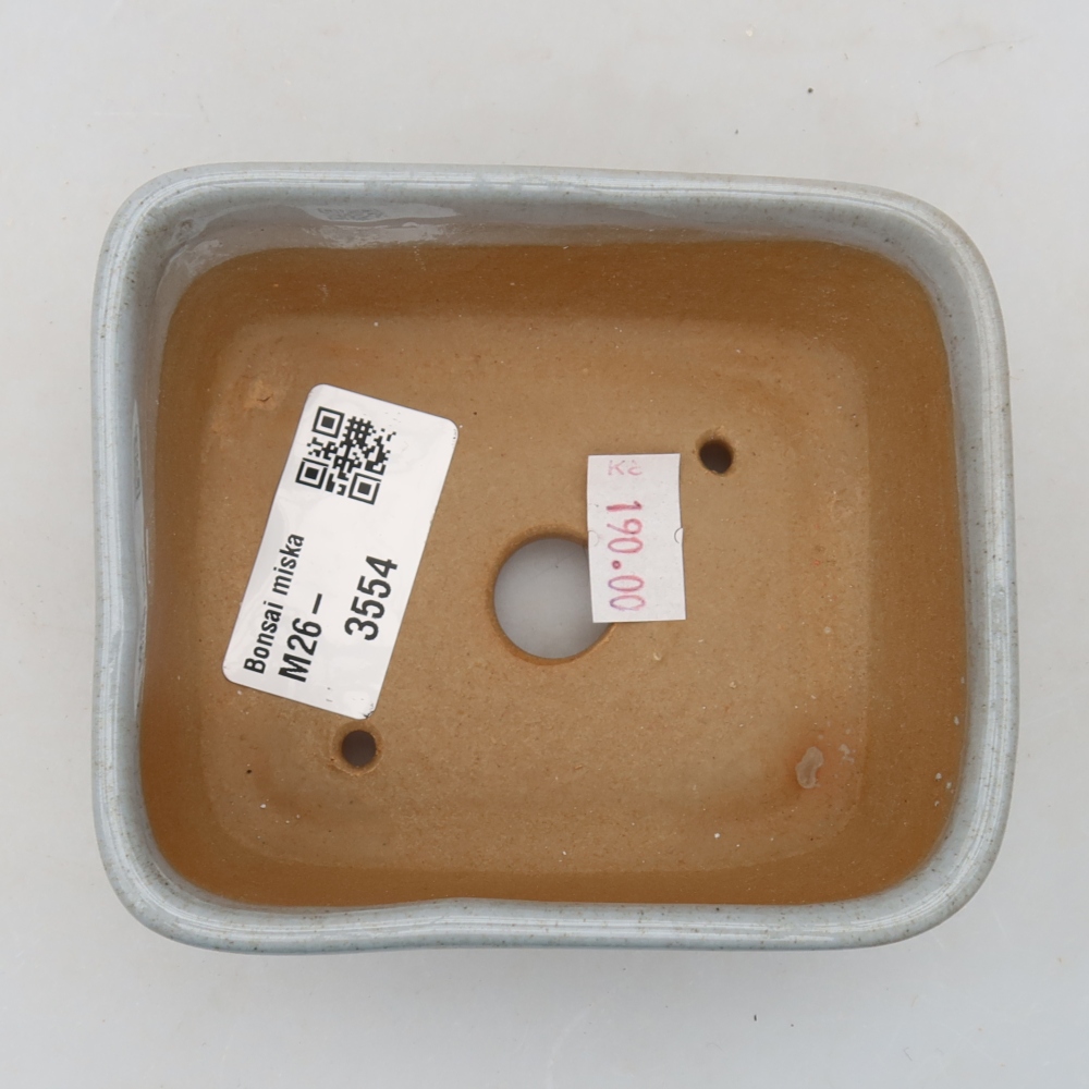Ceramic bonsai bowl 10,5 x 8,5 x 4 cm, grey
