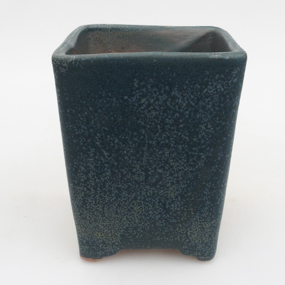 Ceramic bonsai bowl 8,5 x 8,5 x 10,5 cm, color blue