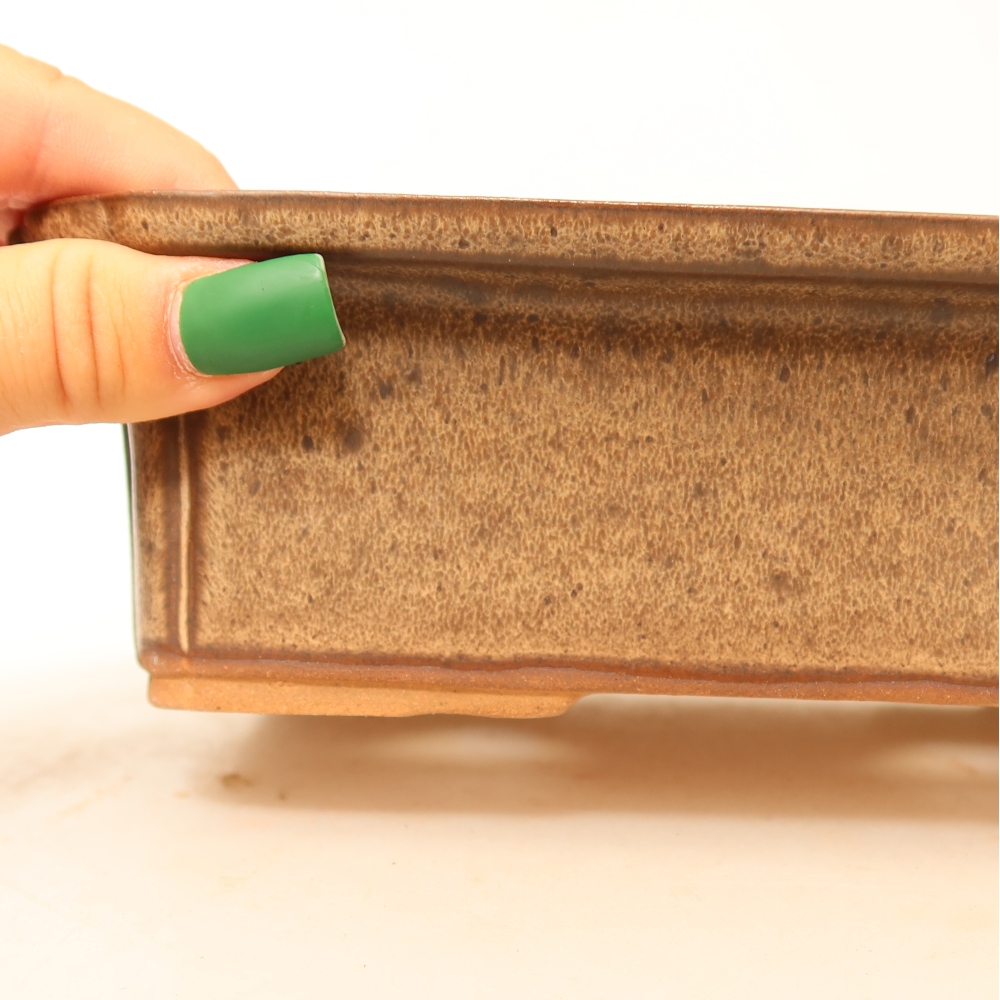 Ceramic Bowl, 20 x 15.5 x 5.5 cm, brown