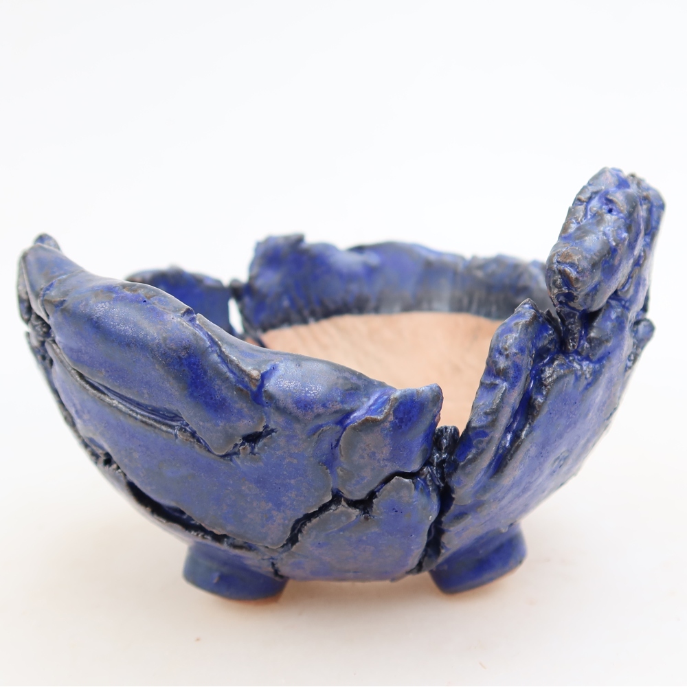 Ceramic Shell 11 x 11 x 7,5 cm , colour blue
