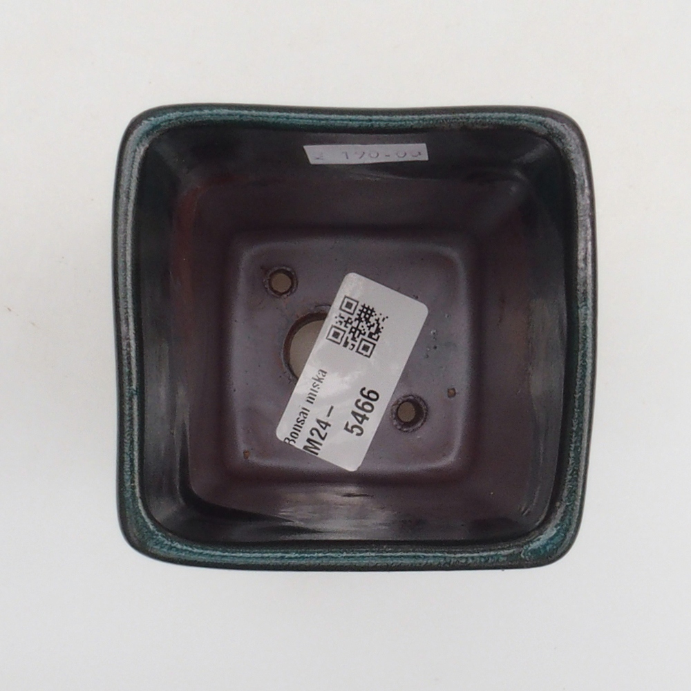 Ceramic bonsai bowl 8 x 8 x 10 cm, color green