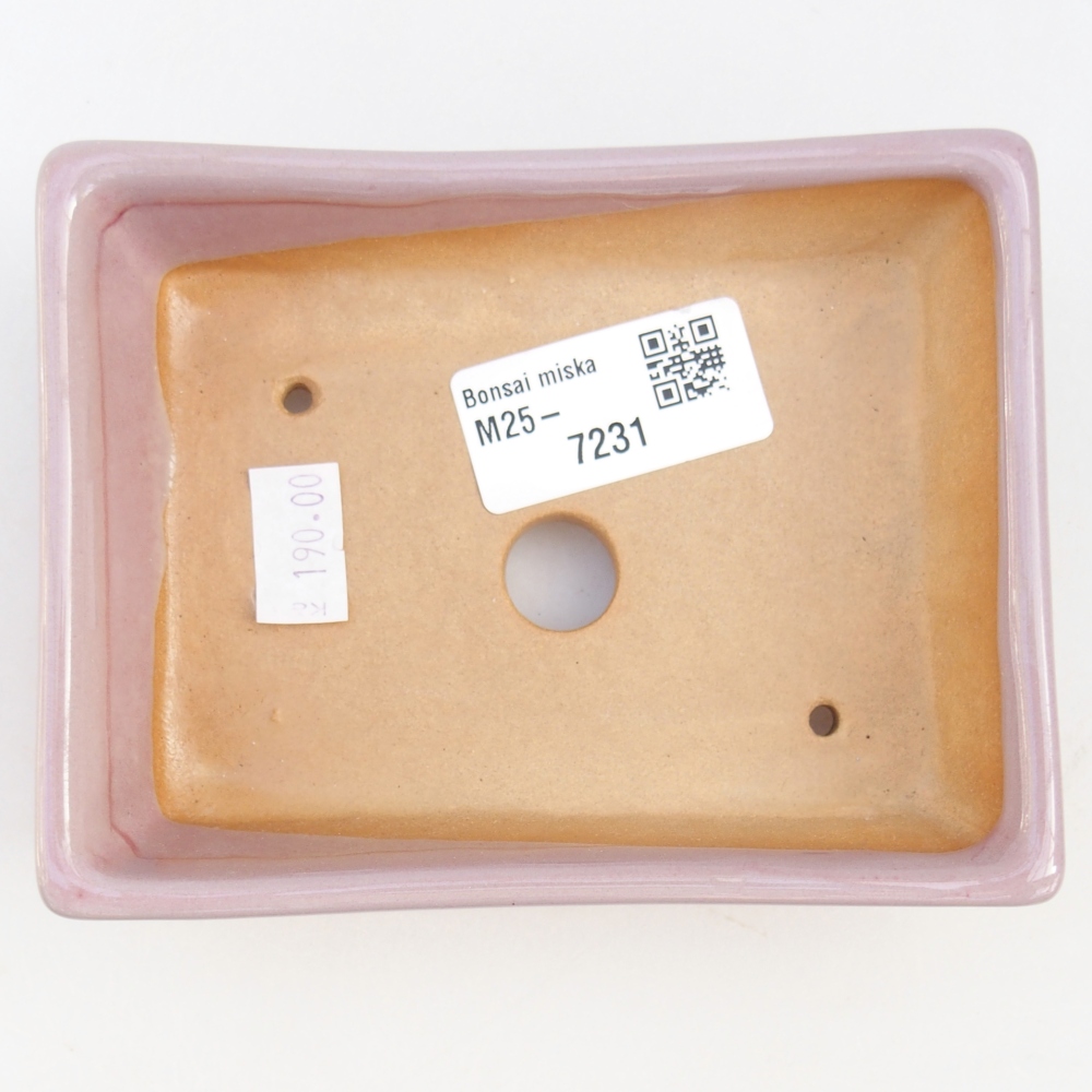 Ceramic bonsai bowl 12 x 9 x 3,5 cm, pink