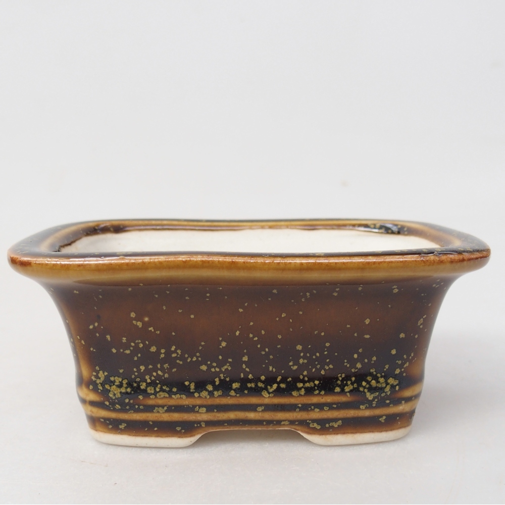 Mini bonsai bowl 10 x 7,5 x 4 cm, yellow