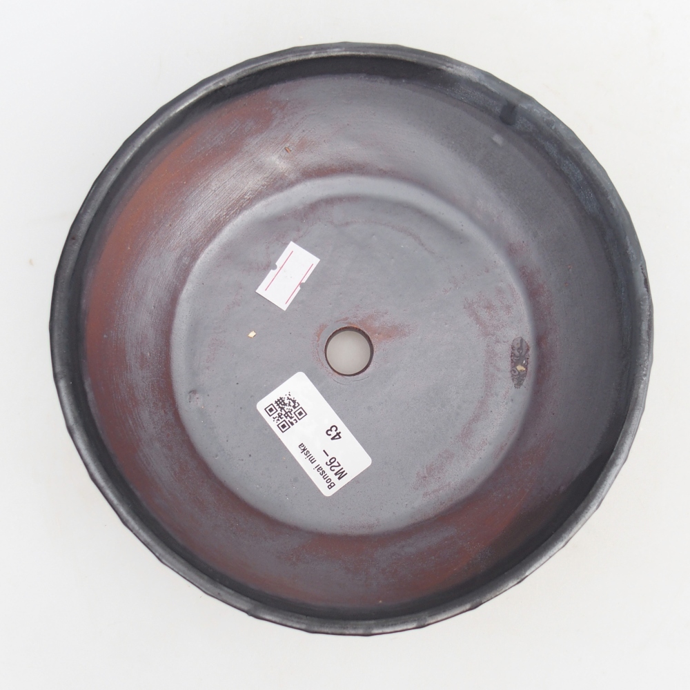 Ceramic bonsai bowl 18 x 18 x 5,5 cm, black