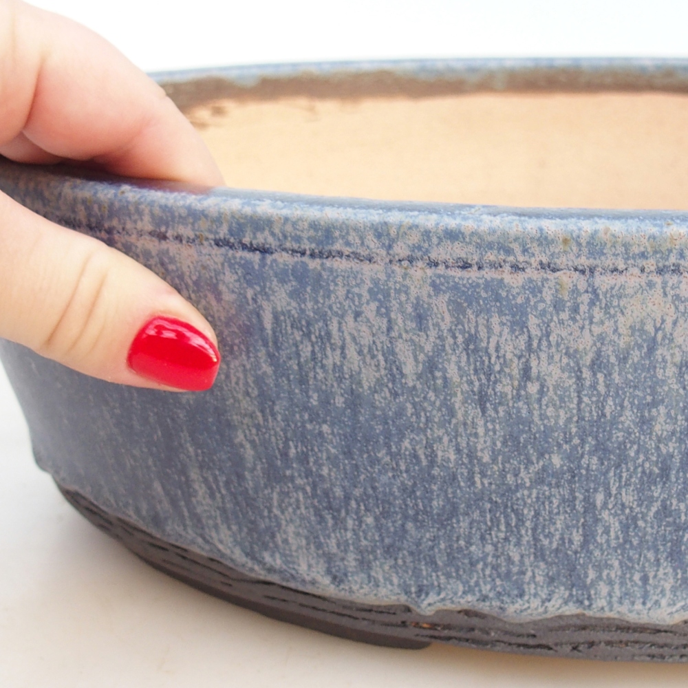 Bonsai bowl 33 x 26,5 x 9,5 cm , colour blue