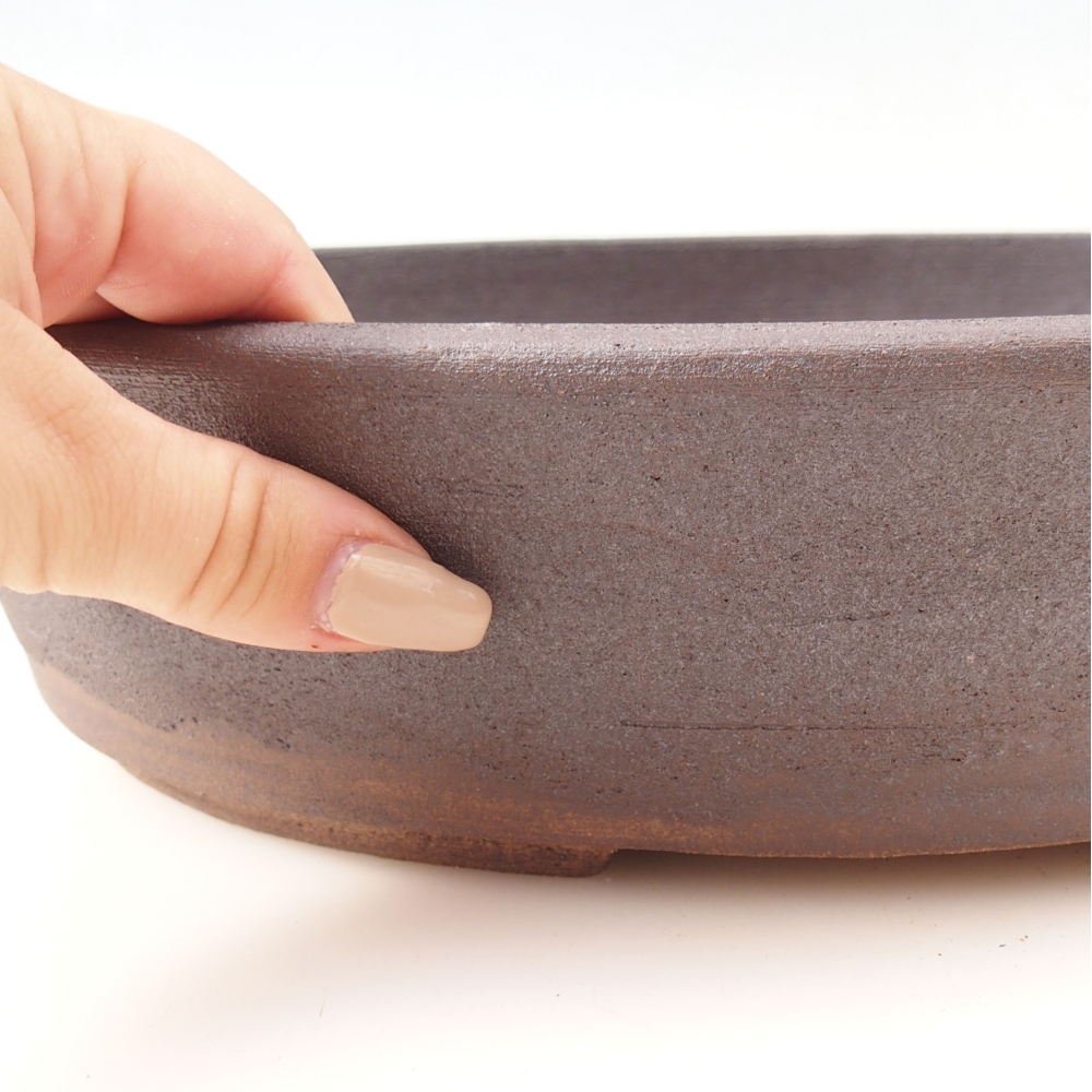 Bonsai bowl 32,5 x 25,5 x 7 cm , colour brown