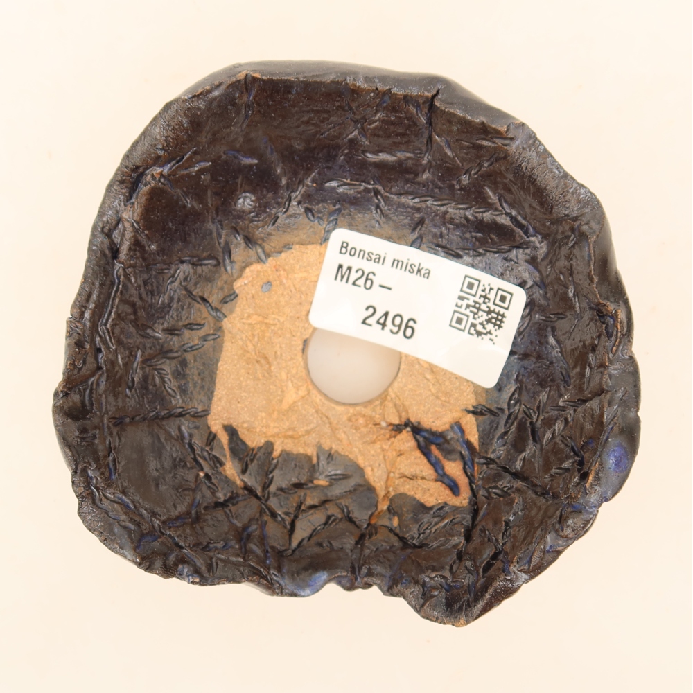 Ceramic Shell, 9.5 x 9.5 x 5 cm, black-blue