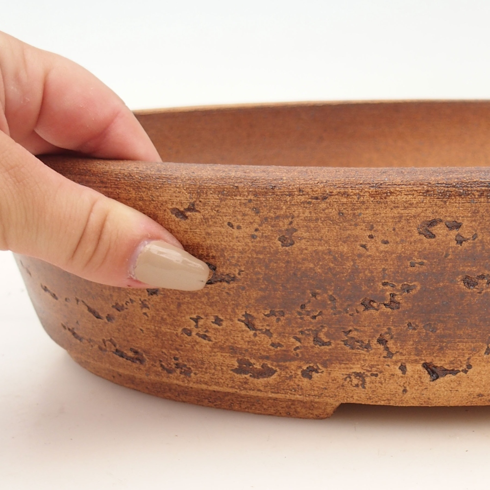 Bonsai bowl 32 x 25 x 7,5 cm , colour brown