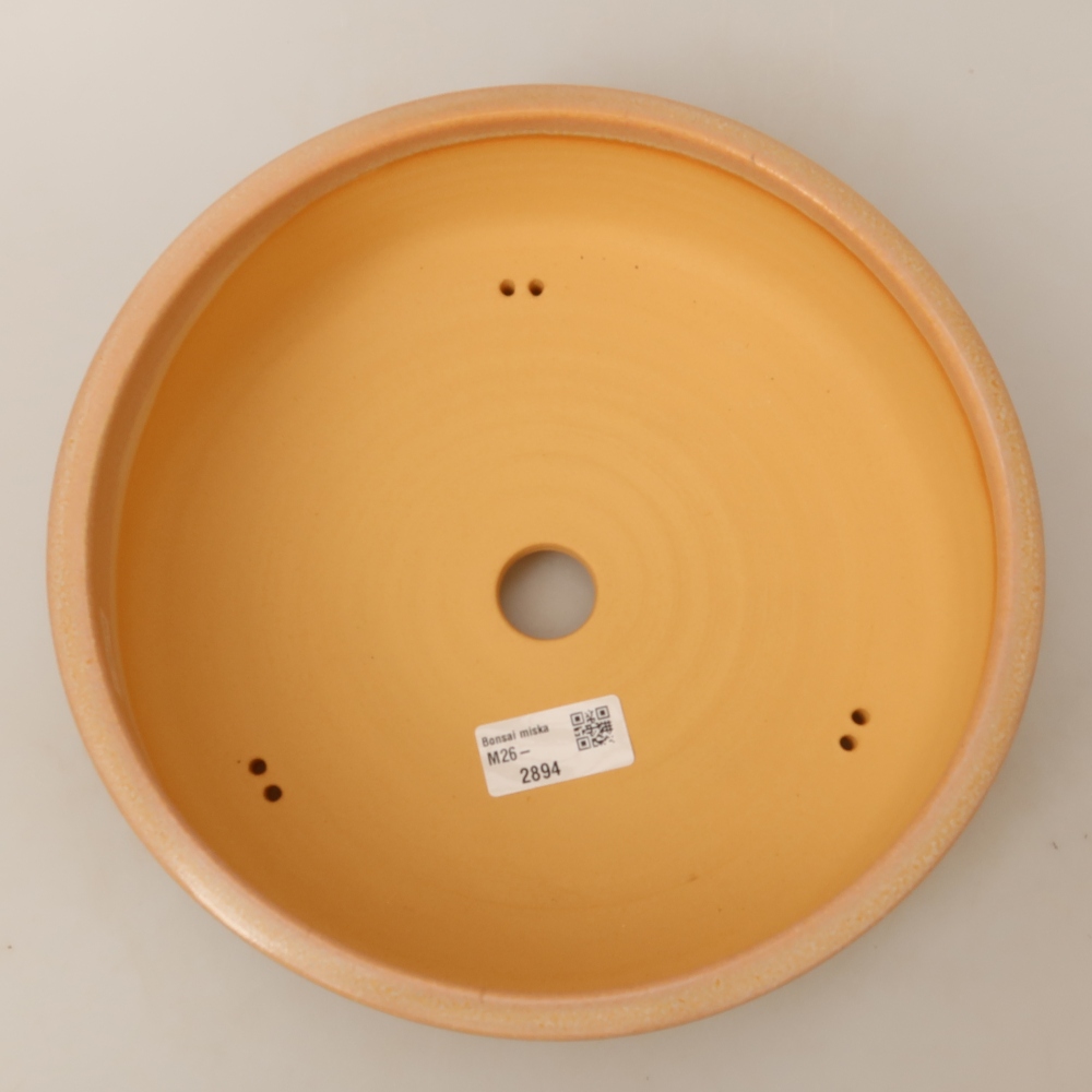 Ceramic bonsai bowl 24,5 x 24,5 x 7 cm, colour beige