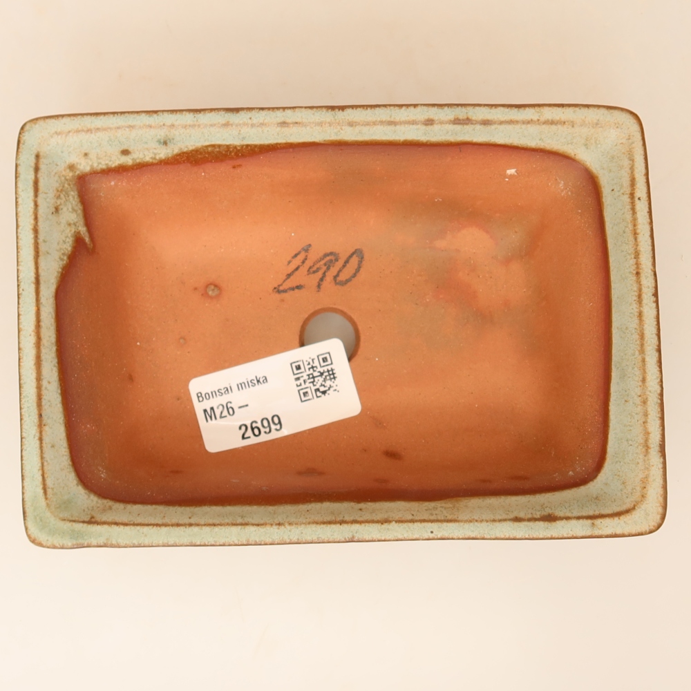 Ceramic Bowl  14.5 x 10 x 5 cm, beige-green