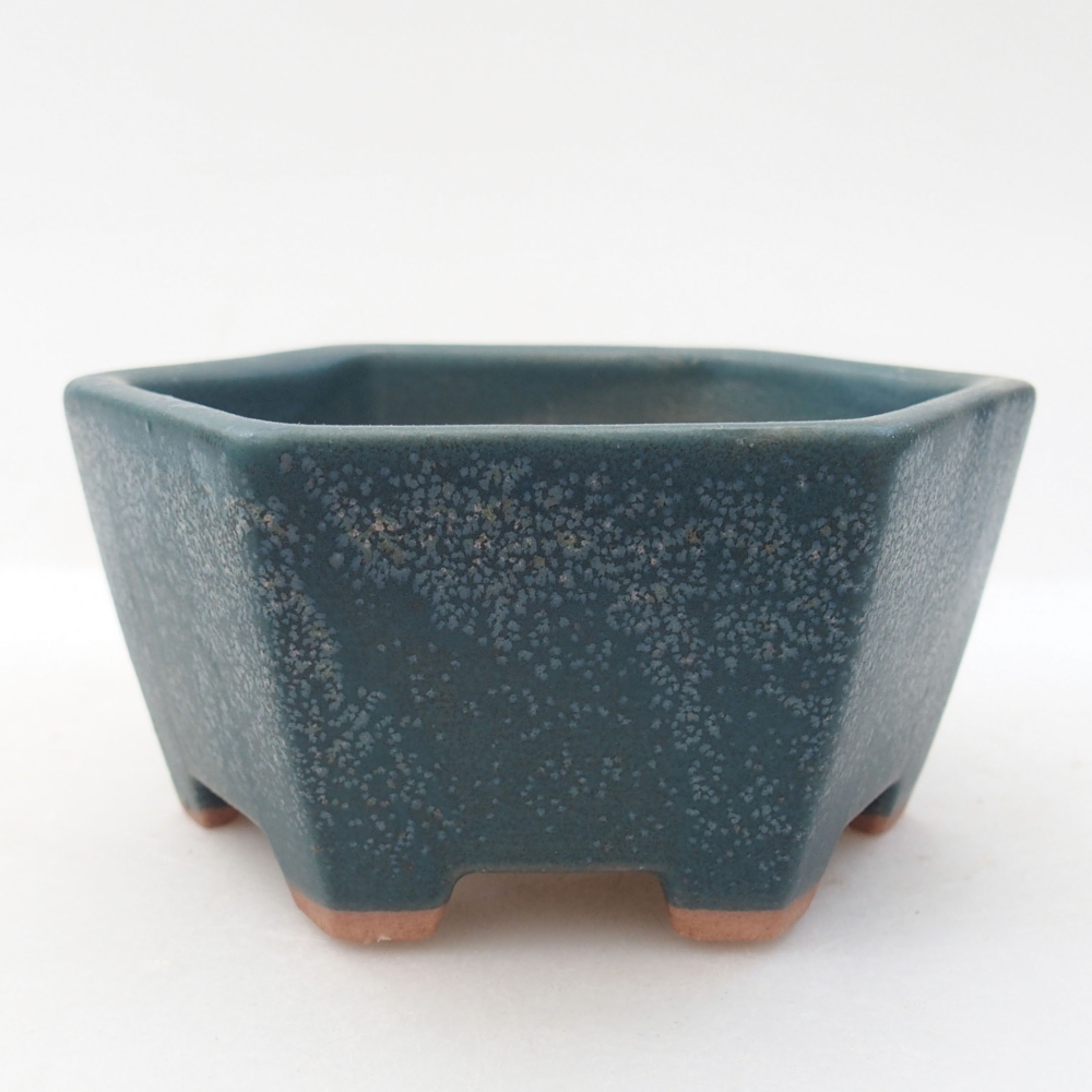 Ceramic bonsai bowl 10 x 9 x 5 cm, color blue