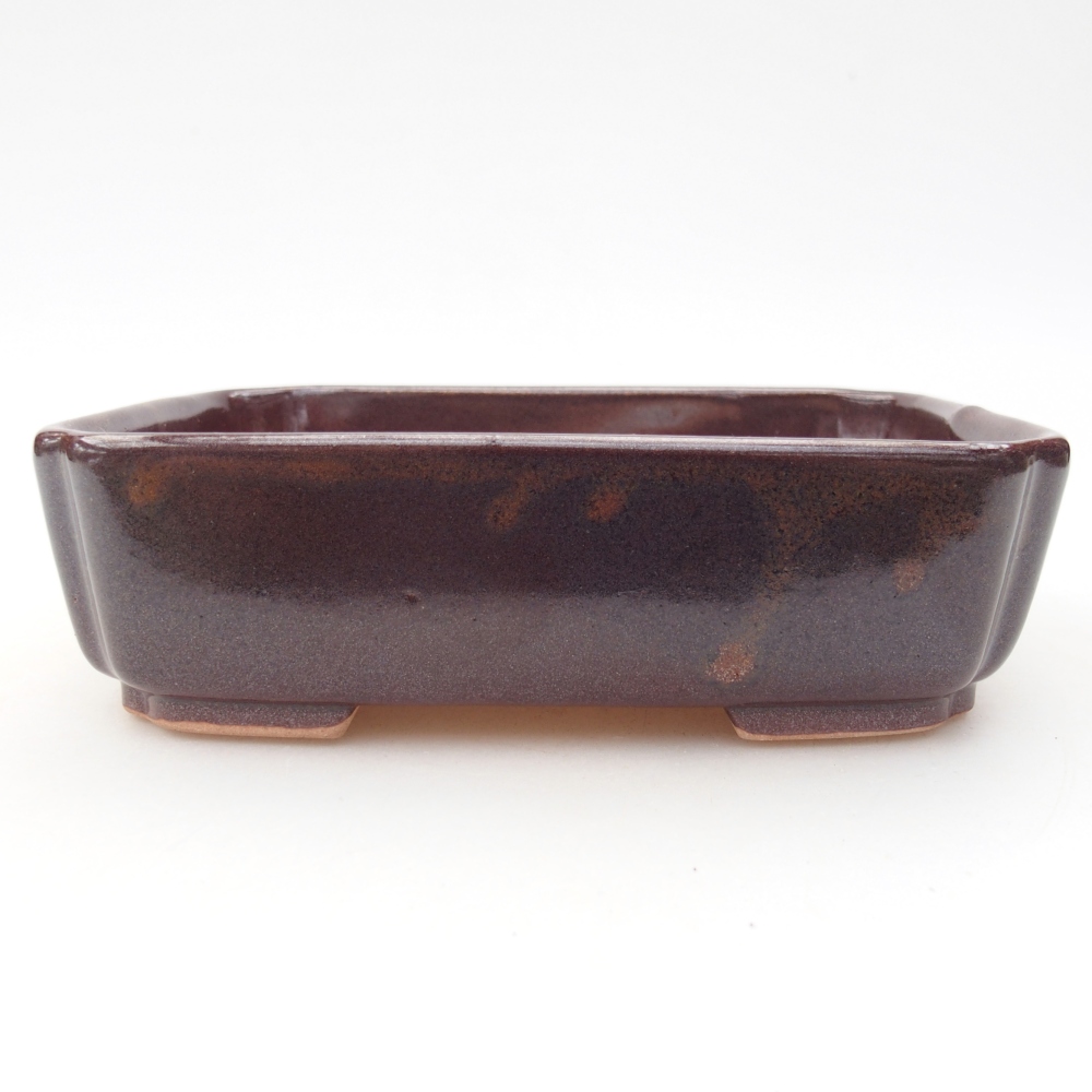 Ceramic bonsai bowl 15 x 12 x 4,5 cm, brown